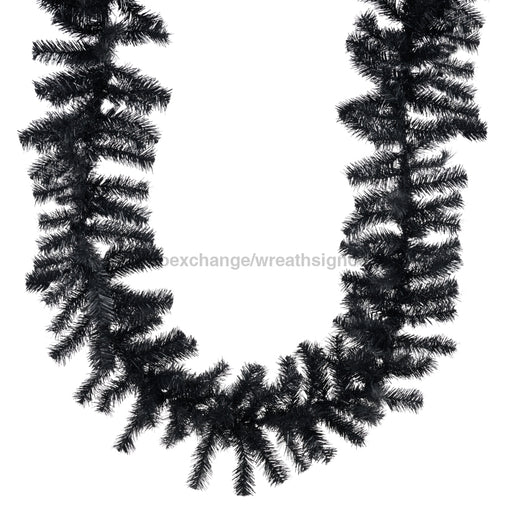 9' X 10" Pvc Garland Black XX964502 - DecoExchange