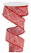 1.5"X10YD Diamond White/Red RGB110927