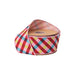 2 1/2" Wired Dupioni Ribbon Pink/Red/Blue Bias Plaid Pink Backing 9760W-005-63E