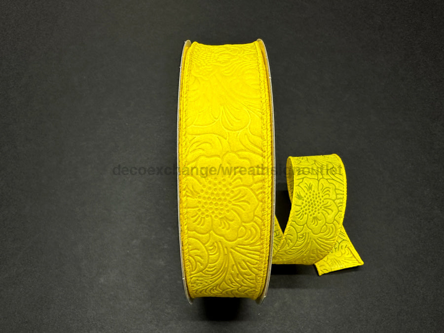 841-09-468: Daffodil Flower Embossed 1.5X50Y Ribbon