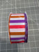 1.5"X10Yd Horizontal Stripe Wht/Orng/Dk Prpl/Hot Pink RGH1300RT - DecoExchange®