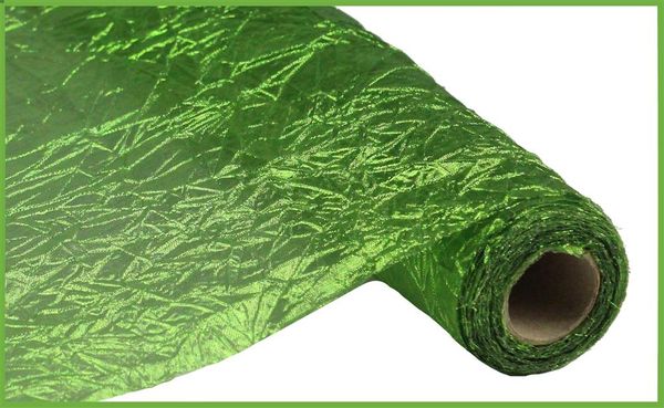 16"X10YD Crushed Metallic Lime Green RF106130