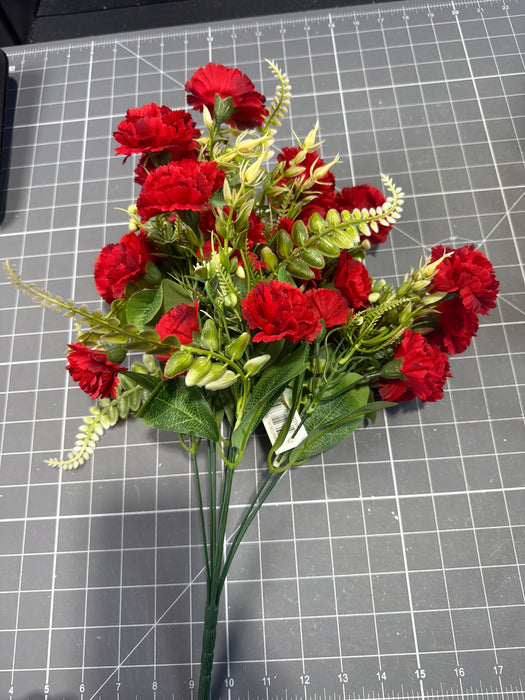 Small Carnation Fall Bush Red 37576