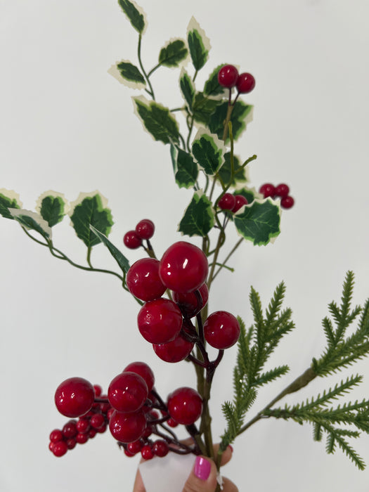 16In Berry Pine Spray PA4772S-GRED - DecoExchange®
