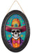 13"H X 9"L Day Of The Dead Skeleton Sign Teal/Orange/Yllw/Purple AP7413C2 - DecoExchange®