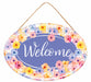 13"L X 9"H Welcome W/Watercolor Florals Multi AP7432F1 - DecoExchange®