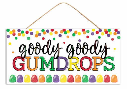 12.5"L X 6"H Glttr Goody Goody Gumdrops Wht/Blk/Red/Grn/Orn/Ppl AP7881 - DecoExchange®