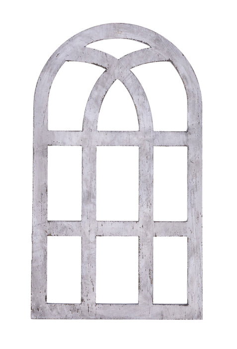 20"H X 11.5"W Arched Window Frame Antique Grey AW992210 - DecoExchange