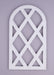 20"H X 11.5"W Arched Lattice Window Matte White AW992327 - DecoExchange