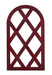 20"H X 11.5"W Arched Lattice Window Antique Red AW992450