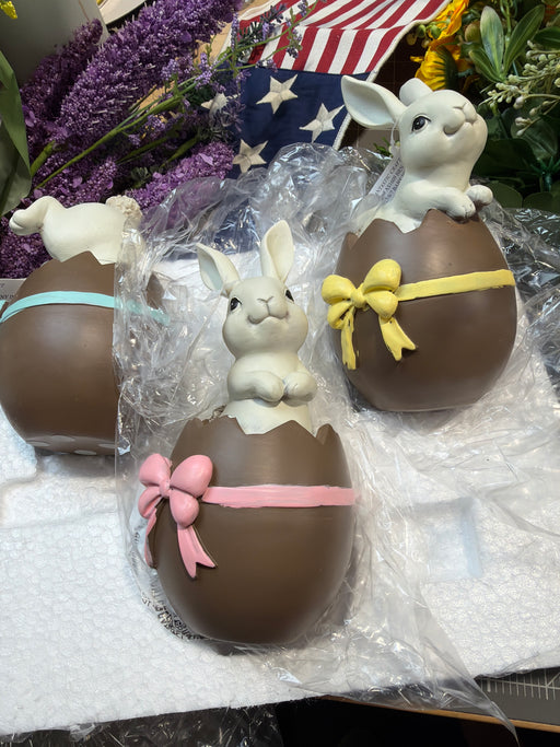 3 X 5/6/7 BABY BUNNY IN EGG X 3 AS1609-BRN - DecoExchange®