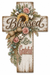 Blessed and Grateful Cross, PS-W-0019, 12in Sign For Wreath, Wood Wreath Sign