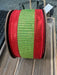 2.5“ X 10Yds Metallic Dupion Lime Green Pleated Center, Red 05-1257 - DecoExchange®