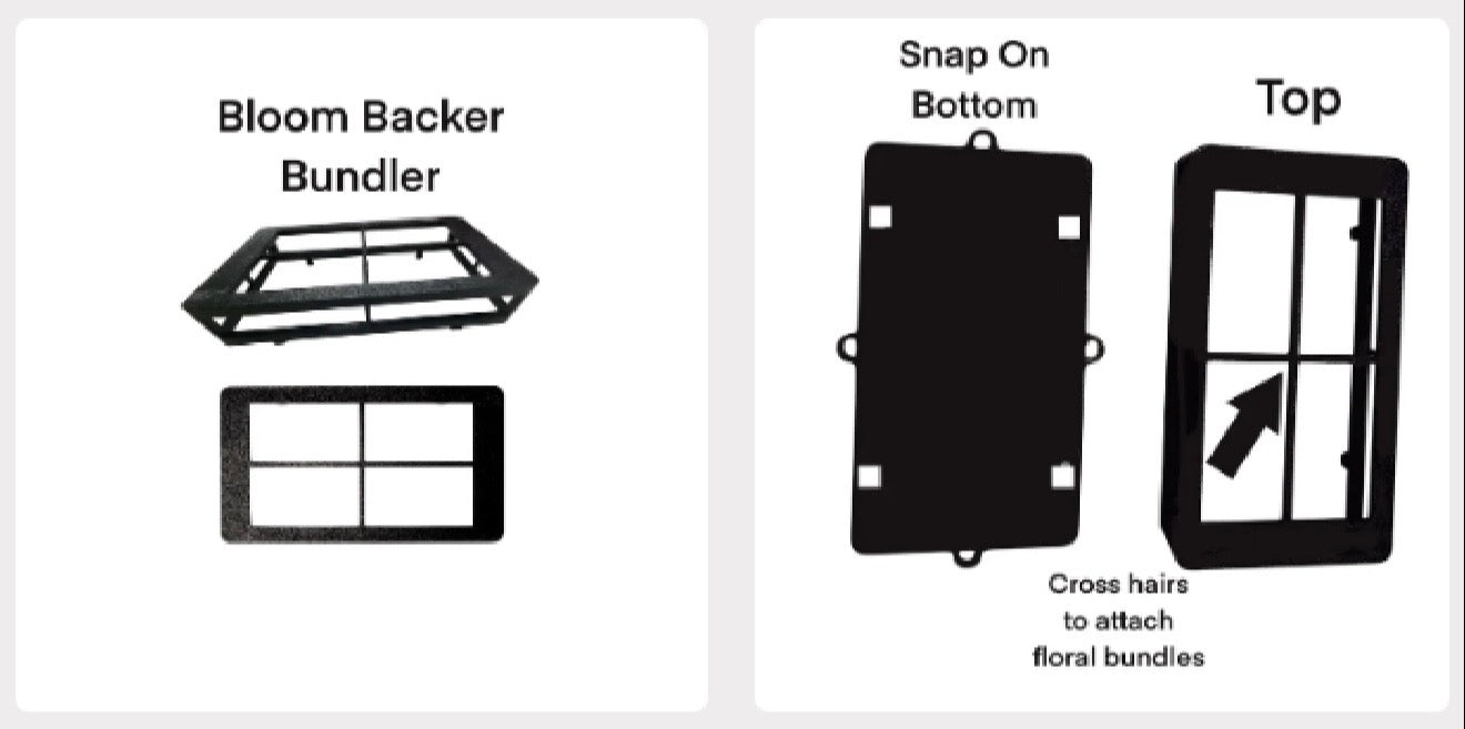 The Bloom Backer™ – Bundle Base Version Adjustable Floral Holder for Floral Arrangements, Wreaths, Centerpieces & Crafts