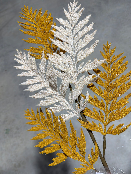 30"L Powdered Fern Spray Mustard/Cream FG690253