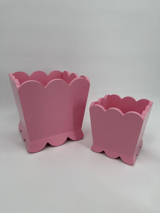 8" Scalloped Pink Planter 4659014 - DecoExchange®