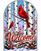 Cardinal Arch, PS-W-0071, 12in Sign For Wreath, Wood Wreath Sign - DecoExchange®