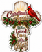 Cardinals Appear Cross, PS-W-0064, 12in Sign For Wreath, Wood Wreath Sign - DecoExchange®