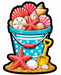 Cutout Seashells, PS-W-0033, 12in Sign For Wreath, Wood Wreath Sign