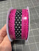 1.5"X10Yd Raised Swiss Dots With Lace Black/White/Fuchsia RG0886983 - DecoExchange