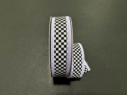 Lav Dupioni/Blk-Wht Chex Back/Thckr Wire, 1"X10Y D46632-10-30 - DecoExchange®