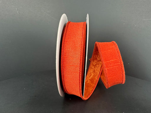 Rust Velvet/Rust Dupioni Back, 1"X10Y D61618-10-31