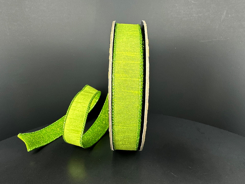 Kiwi Lush Velvet/Kiwi Glitter Back, 1"X10Y D62602-10-29