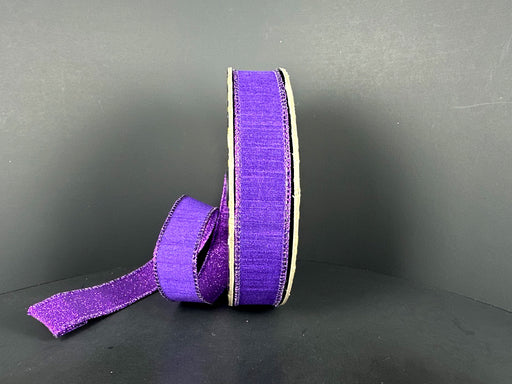Purple Lush Velvet/Purple Glitter Back, 1"X10Y D62602-10-48