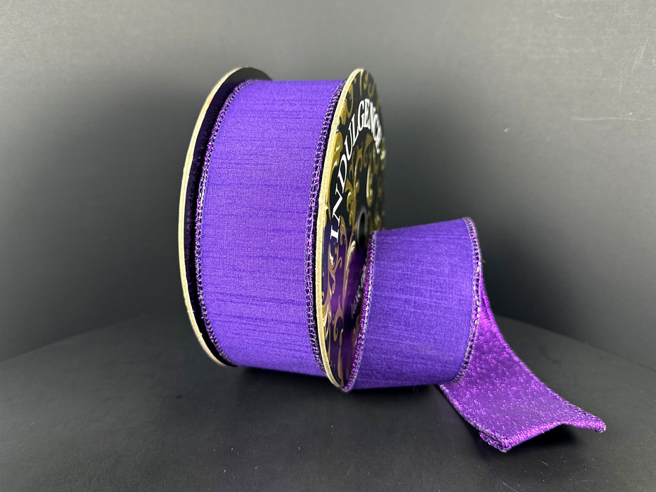 Purple Lush Velvet/Purple Glitter Back, 2"X10Y D62602-16-48