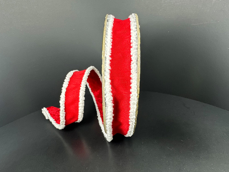 Lush Velvet Dual Sided Snowball Edge Ribbon D72606-10-13