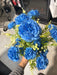 Small Carnation Bush - 9 Stems - Blue - 37388 - DecoExchange®