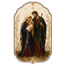 Holy Family Christmas Sign, DBJ-W-0001, 12in Sign For Wreath, Wood Wreath Sign
