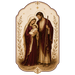 Burgandy Holy Family Christmas Sign, DBJ-W-0002, 12in Sign For Wreath, Wood Wreath Sign