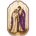 Purple Holy Family Christmas Sign, DBJ-W-0006, 12in Sign For Wreath, Wood Wreath Sign