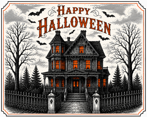 Happy Halloween Haunted House, DBJ-W-0008, DBJ-W, 12in Sign For Wreath, Wood Wreath Sign
