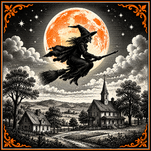Halloween Witch Flying Moon, DBJ-W-0009, DBJ-W, 12in Sign For Wreath, Wood Wreath Sign