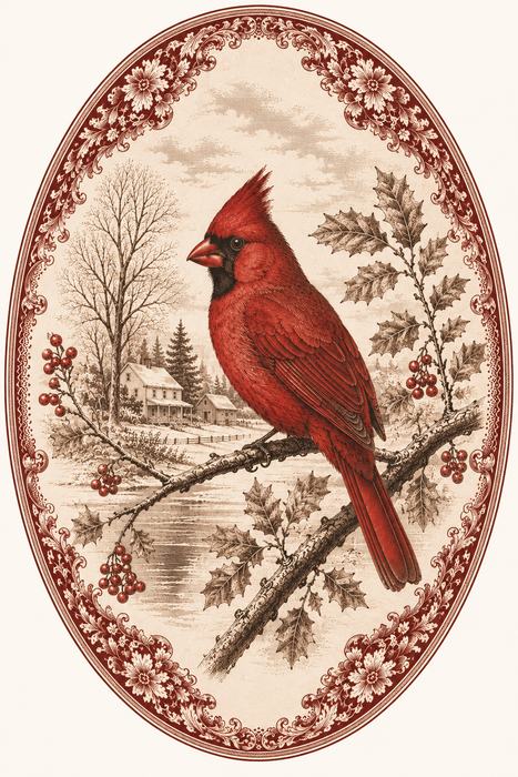 Cardinal Sign, Christmas Sign, Winter Sign, DBJ-W-0031, 12in Sign For Wreath, Wood Wreath Sign
