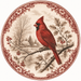 Cardinal Sign, Christmas Sign, Winter Sign, DBJ-W-0032, 12in Sign For Wreath, Wood Wreath Sign