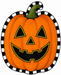 Jack-O-Lantern Check, DBJ-W-0053, 12in Sign For Wreath, Wood Wreath Sign - DecoExchange®