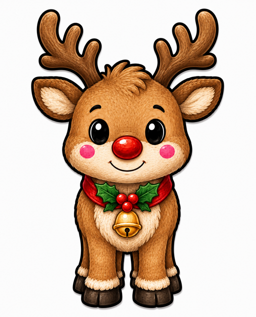 Rudolph the Red-Nosed Reindeer, DBJ-W-0063, 12in Sign For Wreath, Wood Wreath Sign - DecoExchange®