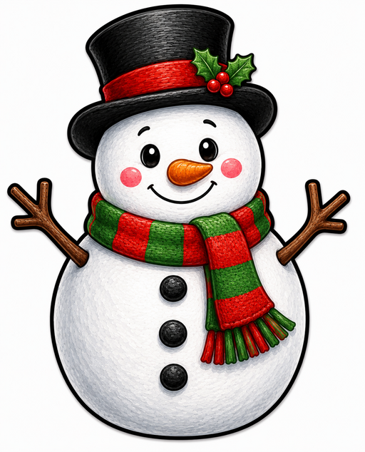 Christmas Snowman, DBJ-W-0065, 12in Sign For Wreath, Wood Wreath Sign - DecoExchange®