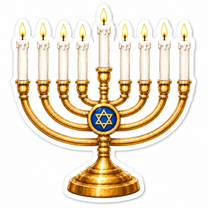 Hanukkah Menorah, DBJ-W-0070, 12in Sign For Wreath, Wood Wreath Sign