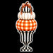 Gingham Pumpkin Topiary Door Hanger - DBJ-W-0113-DH