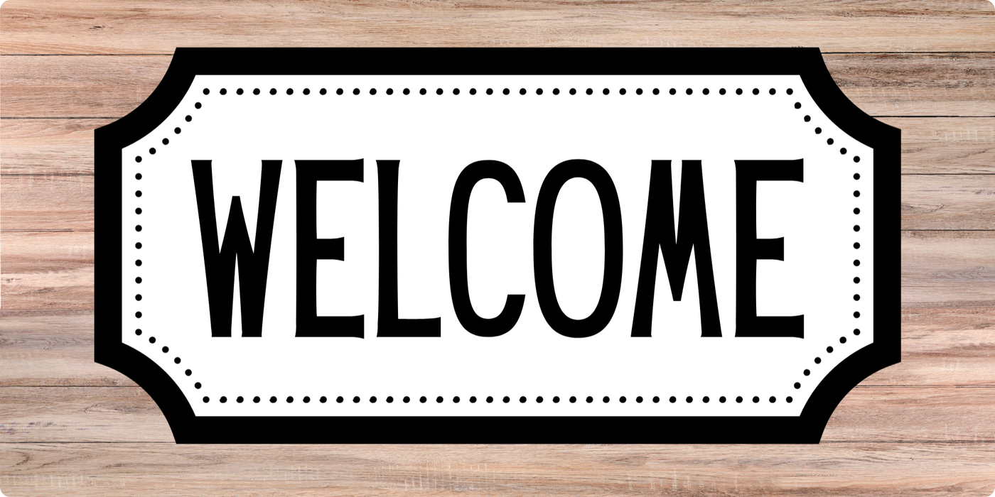Welcome Everyday Sign, DCO-00732-1, Sign For Wreath, 6x12 wood Sign