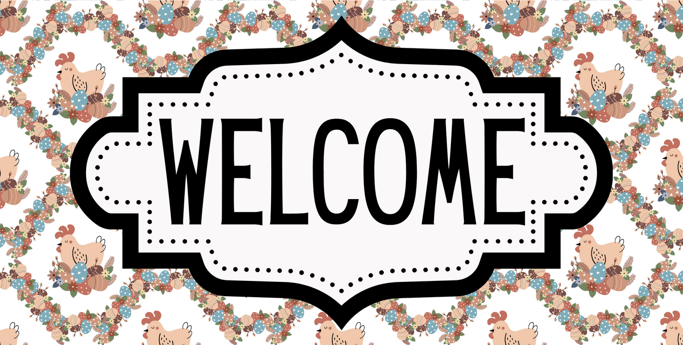 Farmhouse Welcome Sign, DCO-01240, Sign For Wreath, 6x12" Metal Sign - DecoExchange®