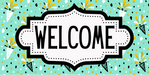 Confetti Welcome Sign, DCO-01252, Sign For Wreath, 6x12" Metal Sign - DecoExchange®