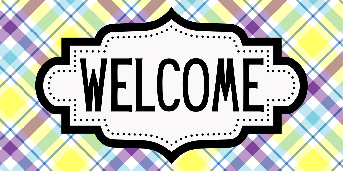 Easter Welcome, DCO-01260-1, Sign For Wreath, 6x12 wood Sign