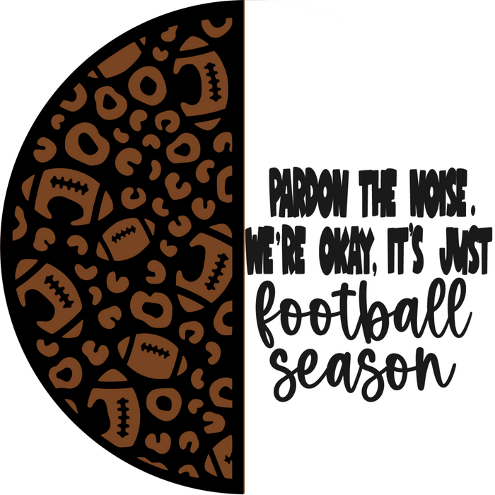 Football Door Hanger, wood sign, DCO-102913-DH, 18" Door Hanger