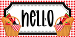 Welcome Picnic Sign, DCO-102914-1, Sign For Wreath, 6x12 wood Sign