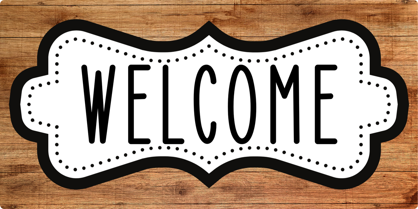 Welcome Everyday Sign, DCO-102917-1, Sign For Wreath, 6x12 wood Sign